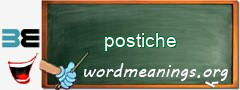 WordMeaning blackboard for postiche